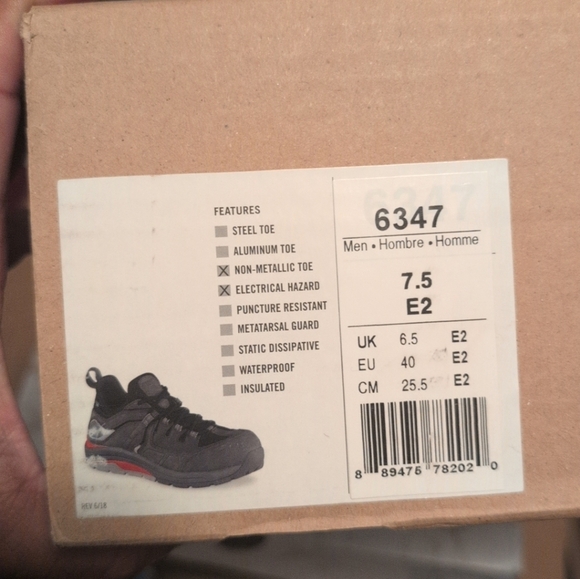 Men's Grey and Red Red Wing Shoes Size 7.5 - Picture 3 of 3